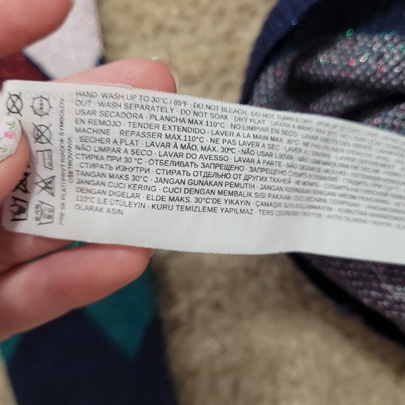 MNG Mango Suit Women's Sparkly Chevron Print‎ Crewneck Sweater. Size XS - Picture 4 of 8